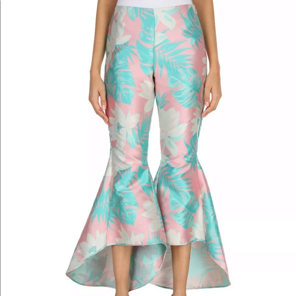 NORA BARTH Italy Flare Stretch Floral Cropped NWT - Picture 3 of 7